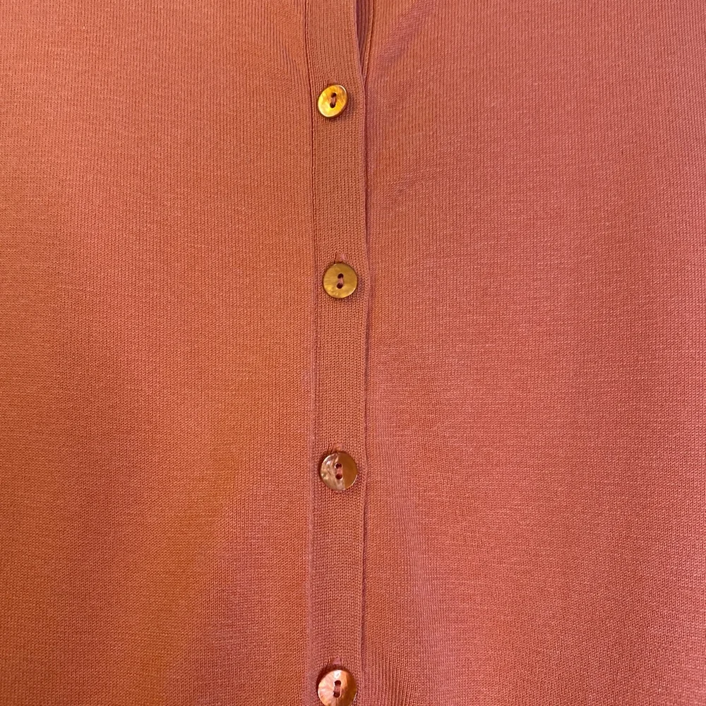 Women's August Silk Cardigan Orange Size XXL - Picture 2 of 6